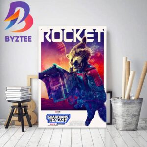 Rocket In Guardians Of The Galaxy Vol 3 Marvel Studios Decor Poster Canvas