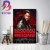 Roman Reigns And Still Undisputed WWE Universal Championship Decor Poster Canvas