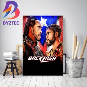 Sanbenito Vs Damian Priest Archer Of Infamy In A Street Fight at WWE Backlash Decor Poster Canvas