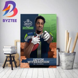 Seattle Seahawks Select Illinois CB Devon Witherspoon In The 2023 NFL Draft Home Decor Poster Canvas