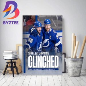 Tampa Bay Lightning Clinched 2023 Stanley Cup Playoffs Berth Decor Poster Canvas
