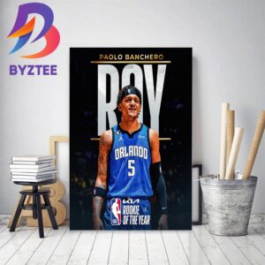 The 2022-23 Kia NBA Rookie Of The Year Is Paolo Banchero Decor Poster Canvas