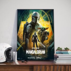 The Mandalorian Of Star Wars By Fan Art Poster Home Decor Poster Canvas