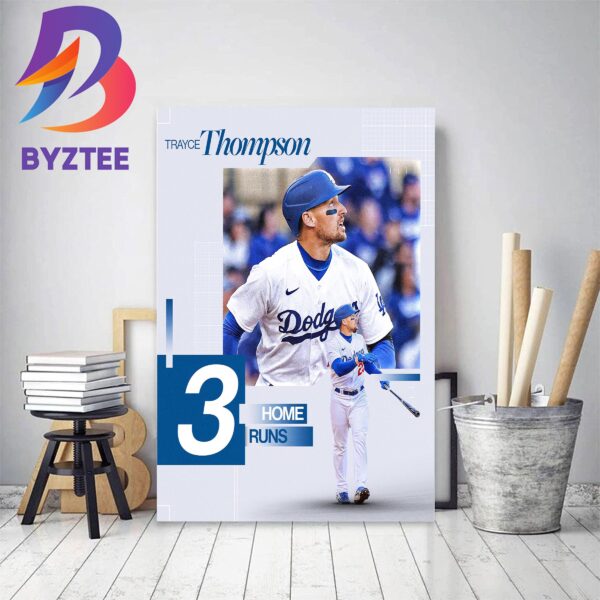 Trayce Thompson 3 Home Runs Decor Poster Canvas