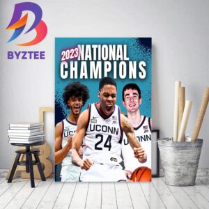 UConn Huskies 2023 NCAA Mens Basketball National Champions Decor Poster Canvas