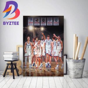 UConn Huskies Mens Basketball 2023 National Champions Decor Poster Canvas