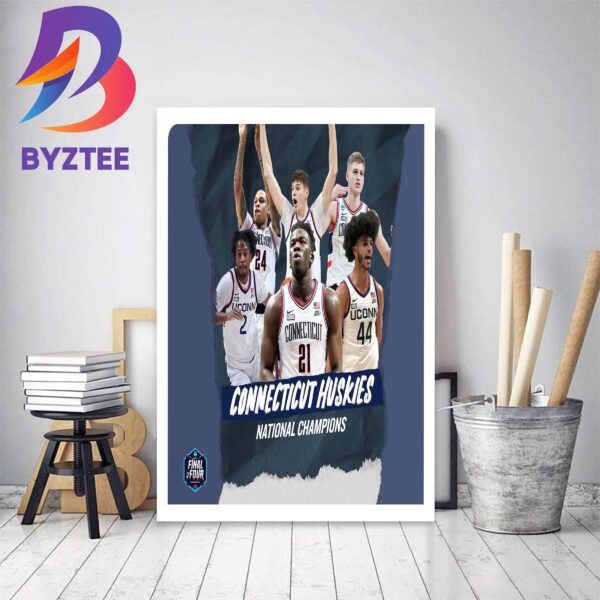 UConn Huskies Mens Basketball Are 2023 National Champions Decor Poster Canvas