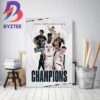 UConn Huskies Mens Basketball Have Won 5 National Champions Decor Poster Canvas