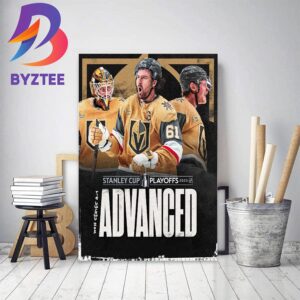 Vegas Golden Knights Advanced Second Round Stanley Cup Playoffs 2023 Home Decor Poster Canvas