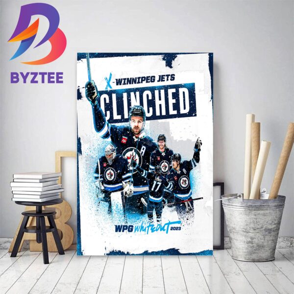 Winnipeg Jets Clinched Stanley Cup Playoffs NHL 2023 Decor Poster Canvas