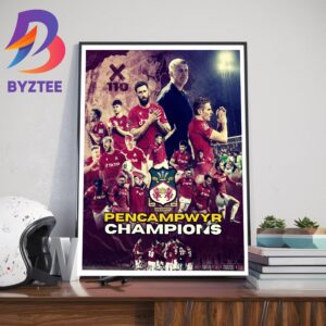 Wrexham AFC Are 2023 Pencampwyr Champions And Back In The Football League Decor Poster Canvas