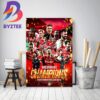 Wrexham AFC 2022-23 Vanarama National League Champions Decor Poster Canvas