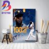 Yordan Alvarez 100 Home Runs With Houston Astros In MLB Decor Poster Canvas