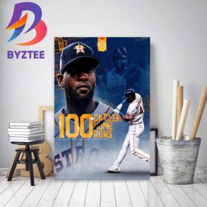 Yordan Alvarez 100 Career Home Runs The Quickest Houston Astros Decor Poster Canvas