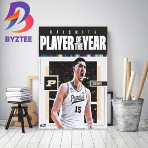 Zach Edey Is Naismith Player Of The Year Decor Poster Canvas