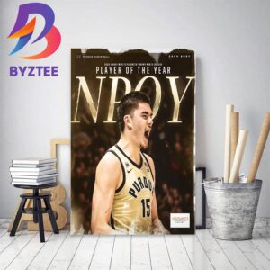 Zach Edey Is The 2023 Jersey Mikes Naismith Trophy Mens College Player Of The Year Decor Poster Canvas