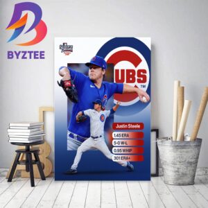 2023 MLB Season Of Dreams Justin Steele Chicago Cubs Home Decor Poster Canvas
