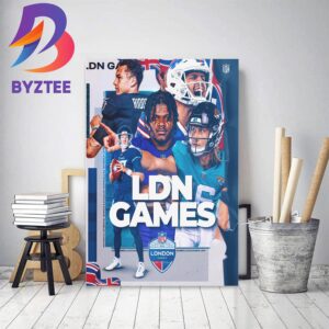 2023 NFL LDN Games England Official Poster Home Decor Poster Canvas