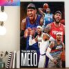 Carmelo Anthony Retirement From The NBA After 19 Seasons Home Decor Poster Canvas