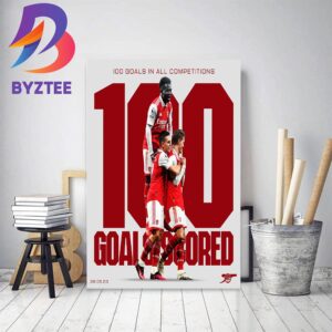 Arsenal 100 Goals In All Competitions Decor Poster Canvas