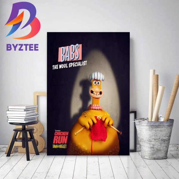 Babs Voiced By Jane Horrocks In Chicken Run Dawn Of The Nugget Home Decor Poster Canvas
