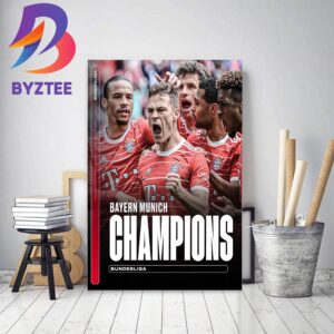 Bayern Munich Are Bundesliga Champions 11 League Titles In 11 Years Home Decor Poster Canvas