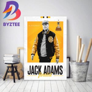 Boston Bruins Jim Montgomery Wins 2023 Jack Adams Trophy Home Decor Poster Canvas