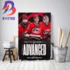 Carolina Hurricanes Advancing To Eastern Conference Finals Home Decor Poster Canvas