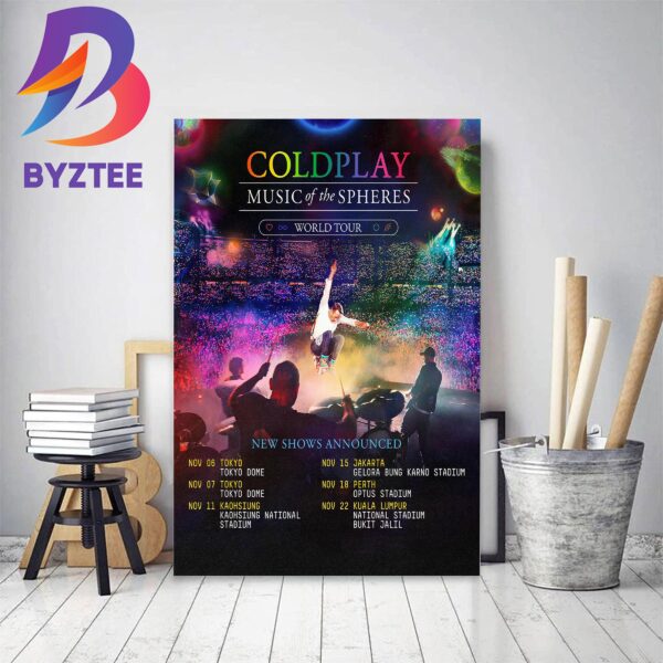 Coldplay Music Of The Spheres World Tour In 2023 Home Decor Poster Canvas