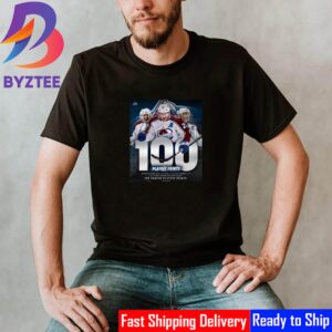 Colorado Avalanche Nathan MacKinnon 100 Playoff Points In NHL Shirt