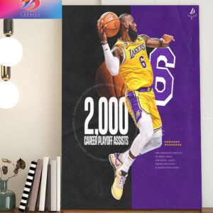 Congratulations To LeBron James 2K Career Playoffs Assists Home Decor Poster Canvas