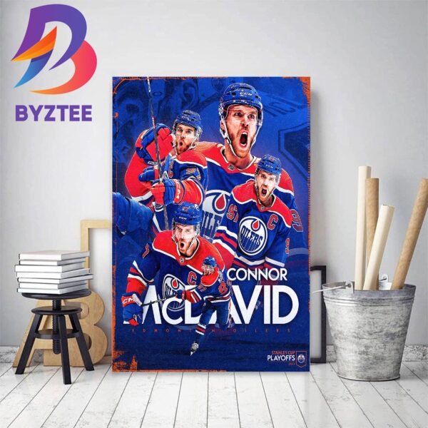 Connor McDavid Has 7 Goals And 12 Assists For 19 Points These Stanley Cup Playoffs Home Decor Poster Canvas