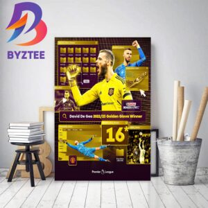 David de Gea Is 2022-2023 Premier League Golden Glove Winner Home Decor Poster Canvas