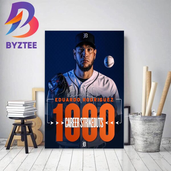 Eduardo Rodriguez 1000 Career Strikeouts Home Decor Poster Canvas