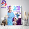 Erling Haaland Is 2023 Young Player Of The Season In Premier League Home Decor Poster Canvas