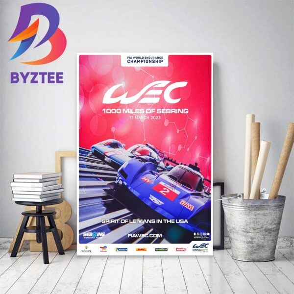 FIA World Endurance Championship WEC 1000 Miles Of Sebring Home Decor Poster Canvas