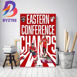 Florida Panthers And Miami Heat Are The Eastern Conference Champions Decor Poster Canvas