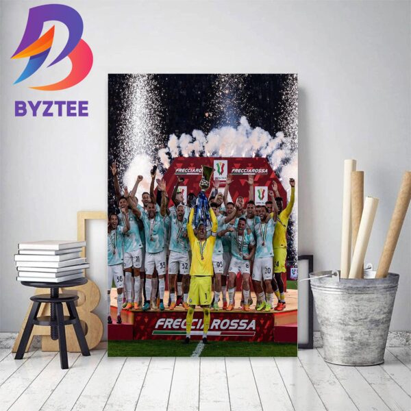 Inter Milan Are 2023 Coppa Italia Champions Home Decor Poster Canvas