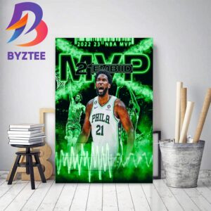 Joel Embiid Is The 2022 2023 NBA MVP Home Decor Poster Canvas