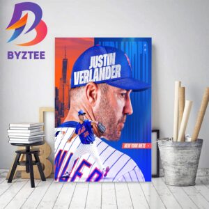Justin Verlander Makes New York Mets Debut In The Motor City Home Decor Poster Canvas