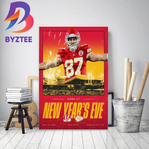Kansas City Chiefs Vs Cincinnati Bengals NFL Game Ending The Year Home Decor Poster Canvas