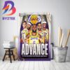 Los Angeles Lakers Advancing To 2023 NBA Western Conference Semifinals Home Decor Poster Canvas
