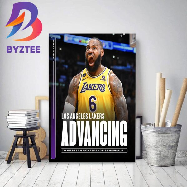 Los Angeles Lakers Advancing To 2023 NBA Western Conference Semifinals Home Decor Poster Canvas