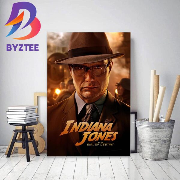 Mads Mikkelsen As Jurgen Voller In Indiana Jones And The Dial Of Destiny Home Decor Poster Canvas