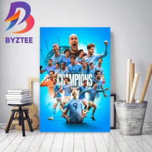 Manchester City Are Premier League Champions 2022-23 Home Decor Poster Canvas