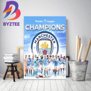 Manchester City Win Their Fifth Premier League Title In The Last Six Years Home Decor Poster Canvas