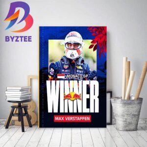 Max Verstappen Is Winner At Monaco GP In F1 Home Decor Poster Canvas