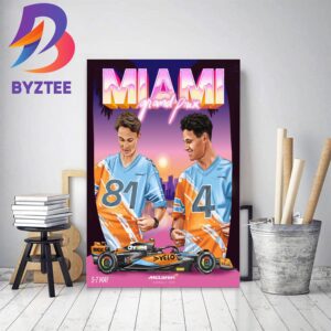 McLaren F1 Miami Grand Prix Fan Art Poster Home Decor Poster Canvas