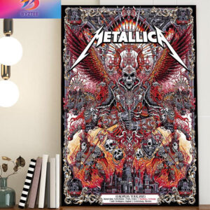 Metallica M72 Poster For Hamburg Germany European Tour 2023 Home Decor Poster Canvas