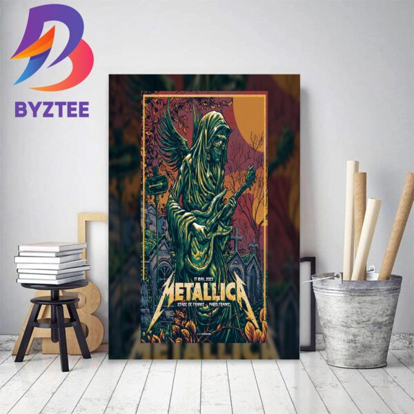 Metallica Stade de France Paris M72 World Tour No Repeat Weekend Home Decor Poster Canvas